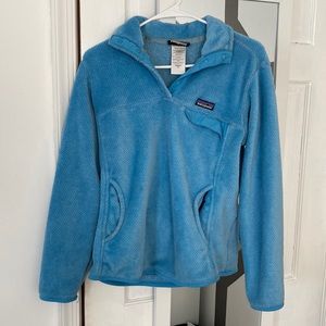 Blue womens patagonia pullover jacket, size M, good condition